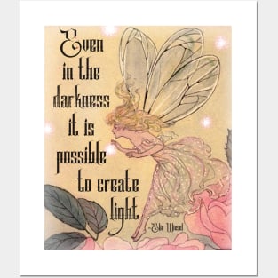 Magical Sapphic Fairy Vintage Art Elie Wiesel Quote Posters and Art